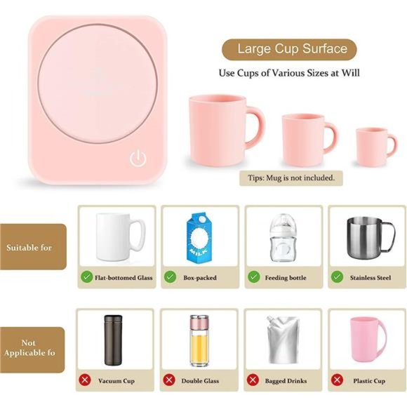 Coffee MugWarmer,Electric Coffee Warmer for Desk with Auto ShutOff,3 Temperature - Picture 5 of 7